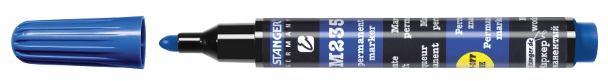 MARKER PERMANENT VARF ROTUND 1-3mm STANGER M235 ALBASTRU